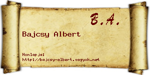 Bajcsy Albert névjegykártya