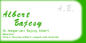 albert bajcsy business card